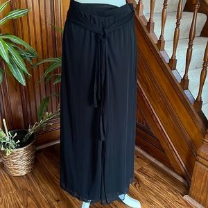 MSK Transparent Black wide Leg Pants Sz L